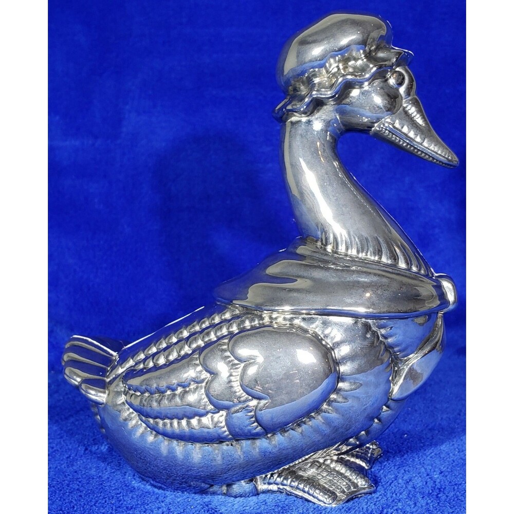Vintage Godinger Mother Goose Metal Silver Plated Coin Savings Bank - Picture 3 of 12